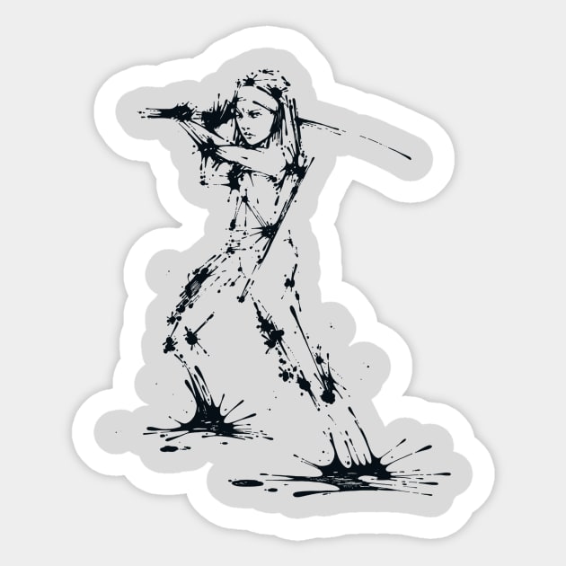 Splaaash Series - Michonne Ink Sticker by Dagui